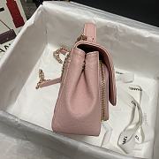 Chanel Mini Flap Bag Gold-TonePink Metal 19x7x14cm - 5