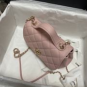 Chanel Mini Flap Bag Gold-TonePink Metal 19x7x14cm - 4