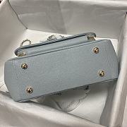 Chanel Mini Flap Bag Gold-Tone Blue Metal 19x7x14cm - 6