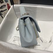 Chanel Mini Flap Bag Gold-Tone Blue Metal 19x7x14cm - 2