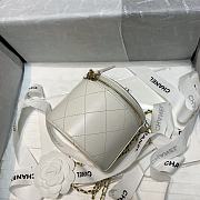 Chanel Lambskin Small Vanity Bag with Chain In White AP2193 - 2