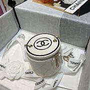 Chanel Lambskin Small Vanity Bag with Chain In White AP2193 - 3