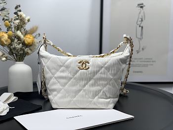 Chanel Gabrielle Small Hobo Metallic Crumpled Lambskin Bag A91810