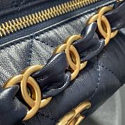 Chanel Gabrielle Small Hobo Metallic Crumpled Lambskin Bag In Black A91810 - 5