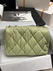 Chanel 19 Maxi Bag in Lambskin AS1162 In Green Size 19x14.5x8.5cm - 5