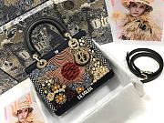Lady Dior Five Pattern Embroidrered Sun M0565 Size 24x20x11cm - 1