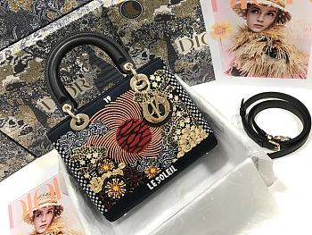 Lady Dior Five Pattern Embroidrered Sun M0565 Size 24x20x11cm