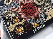 Lady Dior Five Pattern Embroidrered Sun M0565 Size 24x20x11cm - 3