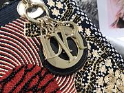 Lady Dior Five Pattern Embroidrered Sun M0565 Size 24x20x11cm - 4