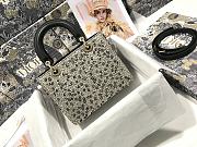 Dior Lady Dior Five-Pattern Embroidered Star Beads M0565 Size 24x20x11cm - 2