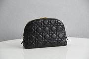 Dior Caro Beauty Pouch Black Cannage Lambskin S5047 Size 23x15.5x7.5cm - 4