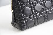 Dior Caro Beauty Pouch Black Cannage Lambskin S5047 Size 23x15.5x7.5cm - 3