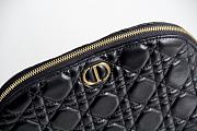 Dior Caro Beauty Pouch Black Cannage Lambskin S5047 Size 23x15.5x7.5cm - 2