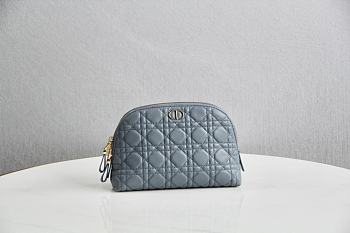 Dior Caro Beauty Pouch Calfskin S5047 Size 23x15.5x7.5cm