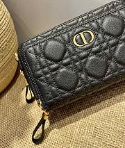 Dior Caro Double Pounch Black Cannage Lambskin S5047 Size 19x10.5x5cm  - 5