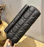 Dior Caro Double Pounch Black Cannage Lambskin S5047 Size 19x10.5x5cm  - 3