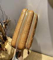 Dior Caro Double Pounch Brown Cannage Lambskin S5047 Size 19x10.5x5cm  - 5