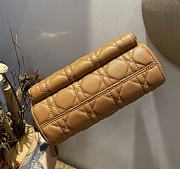 Dior Caro Double Pounch Brown Cannage Lambskin S5047 Size 19x10.5x5cm  - 6