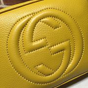 Gucci Soho Small Leather Disco Bag In Blue 308364 Size 21x15x7cm - 6