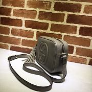 Gucci Soho Small Leather Disco Bag In Grey 308364 Size 21x15x7cm - 2