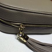 Gucci Soho Small Leather Disco Bag In Grey 308364 Size 21x15x7cm - 4
