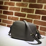 Gucci Soho Small Leather Disco Bag In Grey 308364 Size 21x15x7cm - 3