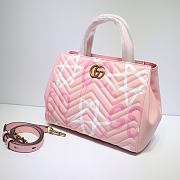 Gucci GG Marmont Shoulder Bag In Pink 448054 Size 26x20x12cm - 4