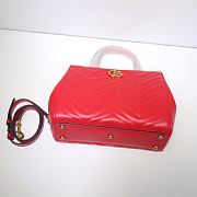 Gucci Marmont Shoulder Bag In Red 448054 Size 26x20x13cm - 2