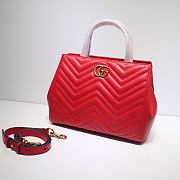 Gucci Marmont Shoulder Bag In Red 448054 Size 26x20x13cm - 3