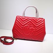 Gucci Marmont Shoulder Bag In Red 448054 Size 26x20x13cm - 4