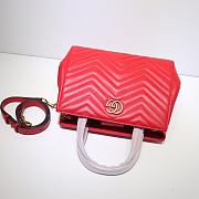 Gucci Marmont Shoulder Bag In Red 448054 Size 26x20x13cm - 5