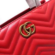 Gucci Marmont Shoulder Bag In Red 448054 Size 26x20x13cm - 6