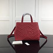 Gucci GG Marmont Top 2ways Shoulder Bag In Rose 448054 Size 26x20x13cm - 3