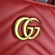 Gucci GG Marmont Top 2ways Shoulder Bag In Rose 448054 Size 26x20x13cm - 5