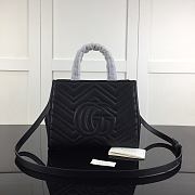 Gucci GG Marmont Top 2ways Shoulder Bag In Black 448054 Size 26x20x13cm - 2