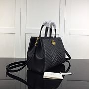Gucci GG Marmont Top 2ways Shoulder Bag In Black 448054 Size 26x20x13cm - 4
