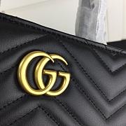 Gucci GG Marmont Top 2ways Shoulder Bag In Black 448054 Size 26x20x13cm - 6