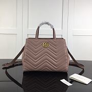 Gucci GG Marmont Top 2ways Shoulder Bag In Beige 448054 Size 26x20x13cm - 1