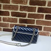 Gucci GG Marmont Small Shoulder Bag Turquoise Leather Trim 26cm - 3