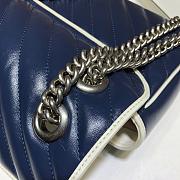 Gucci GG Marmont Small Shoulder Bag Turquoise Leather Trim 26cm - 5