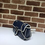 Gucci GG Marmont Small Shoulder Bag Turquoise Leather Trim 26cm - 6