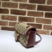 Gucci GG Marmont Small Shoulder Bag Canvas Leather Trim 26cm - 5