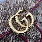 Gucci GG Marmont Small Shoulder Bag Canvas Leather Trim 26cm - 4