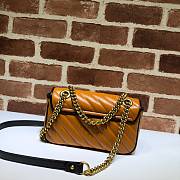 Gucci GG Marmont Small Shoulder Bag Leather Trim 443497 Size 26x15x7cm - 5