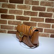 Gucci GG Marmont Small Matelassé Shoulder Bag Brown Leather 26cm - 6
