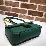 Gucci GG Marmont Small Matelassé Shoulder Bag Dark Green 26cm - 6
