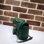 Gucci GG Marmont Small Matelassé Shoulder Bag Dark Green 26cm - 5