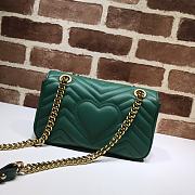 Gucci GG Marmont Small Matelassé Shoulder Bag Dark Green 26cm - 4