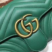 Gucci GG Marmont Small Matelassé Shoulder Bag Dark Green 26cm - 2