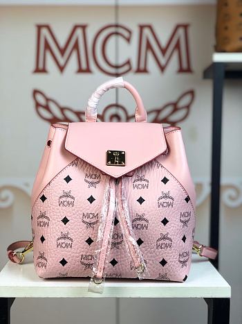 MCM Stark Side Studs Backpack in Visetos 5922 Size 24x21x12cm